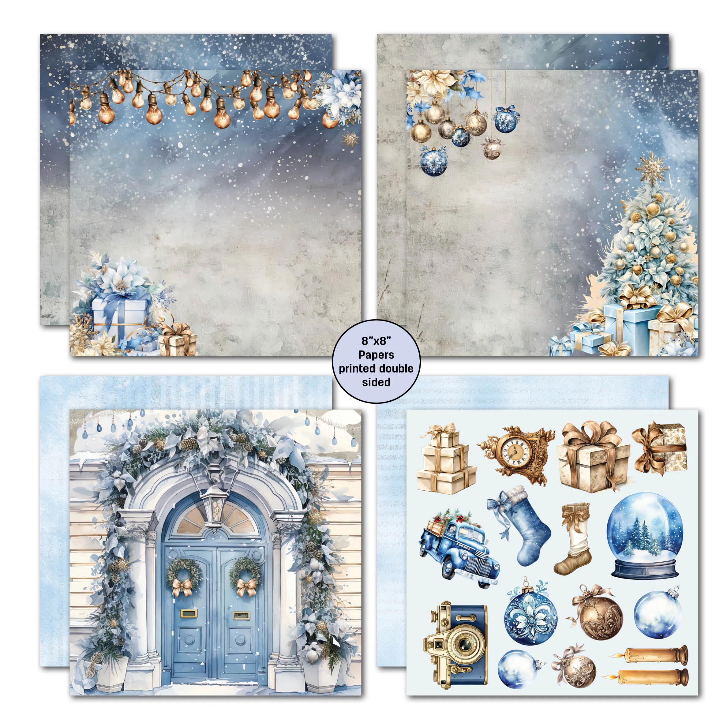 3Quarter Designs Snowflake Season 8x8 Paper Pack