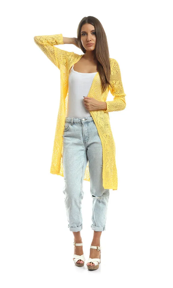 47323 Medi Sleeves Cardigan - Yellow