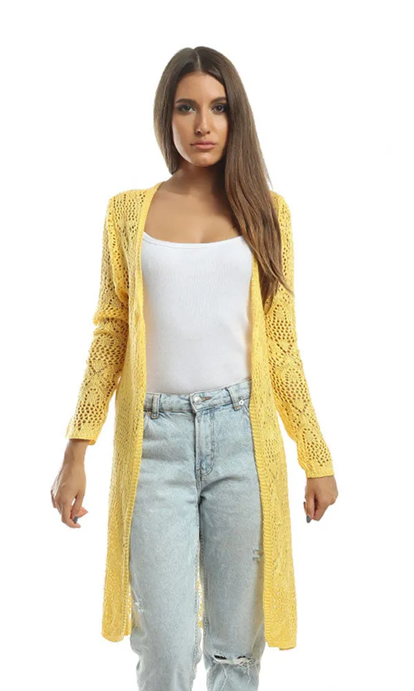 47323 Medi Sleeves Cardigan - Yellow