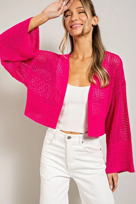 Ariella Eyelet Knit Cardigan