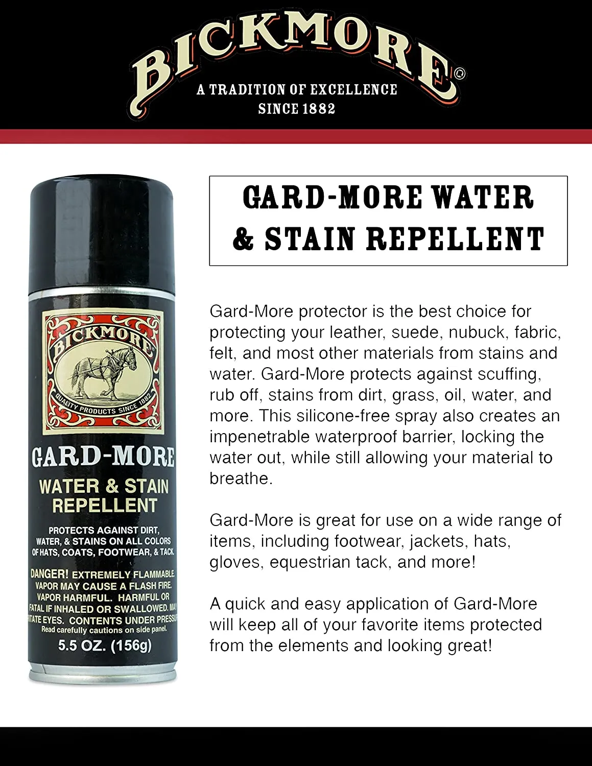 Bickmore Gard-More Water & Stain Repellent