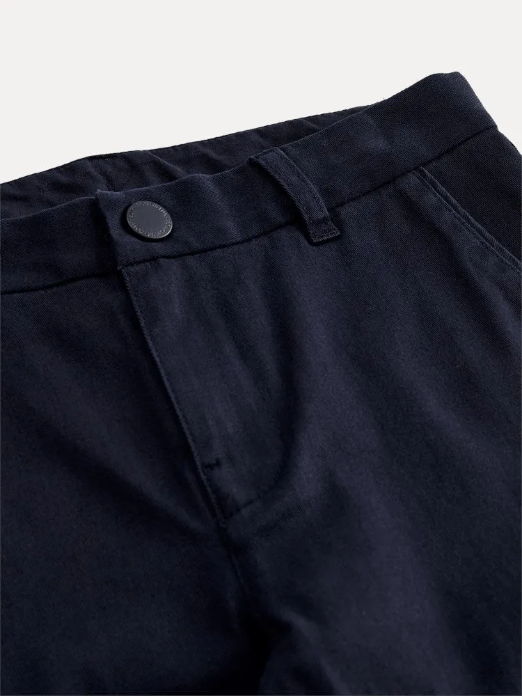 Boy's Cotton Chinos - Navy