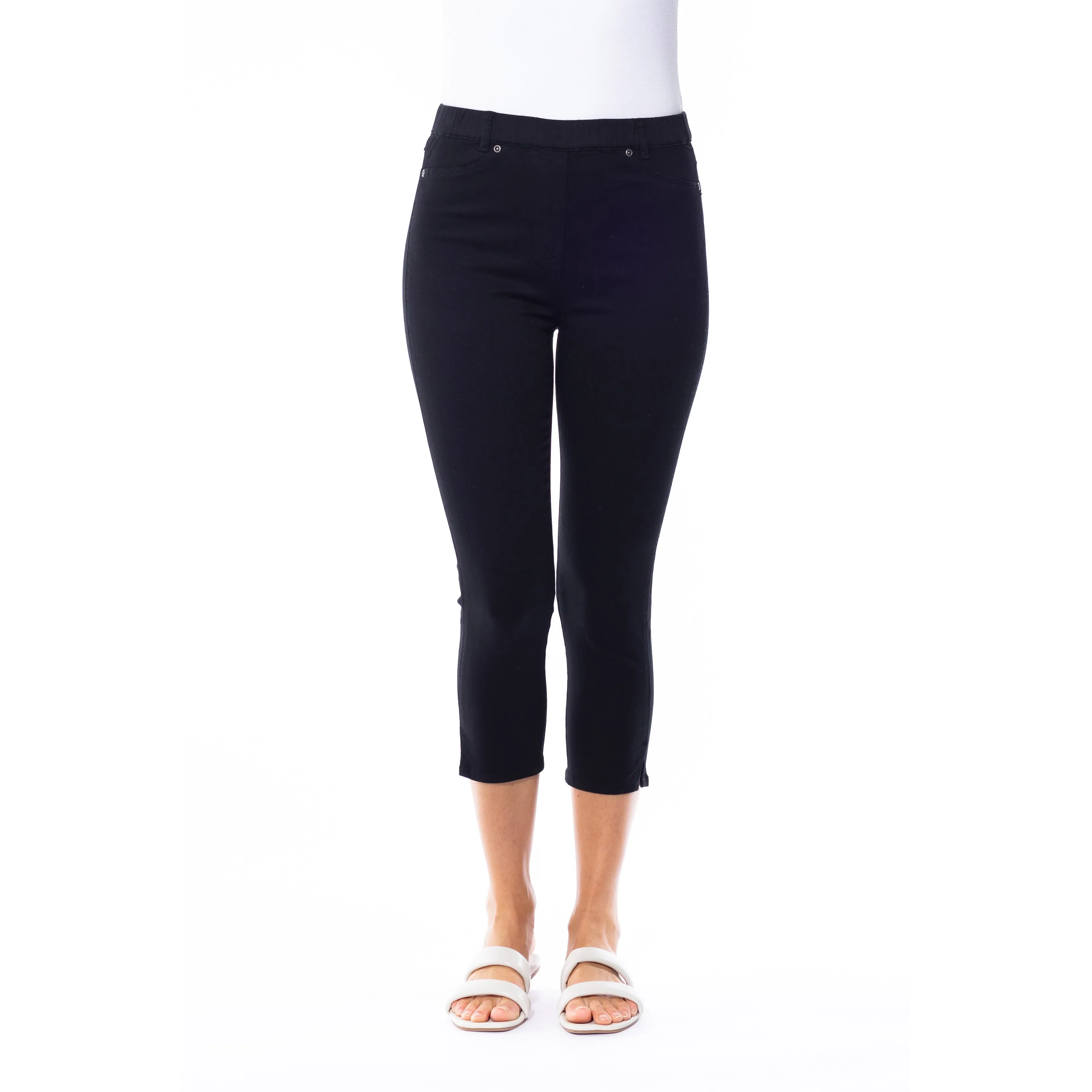 Capri Jeggings by Café Latte - Black