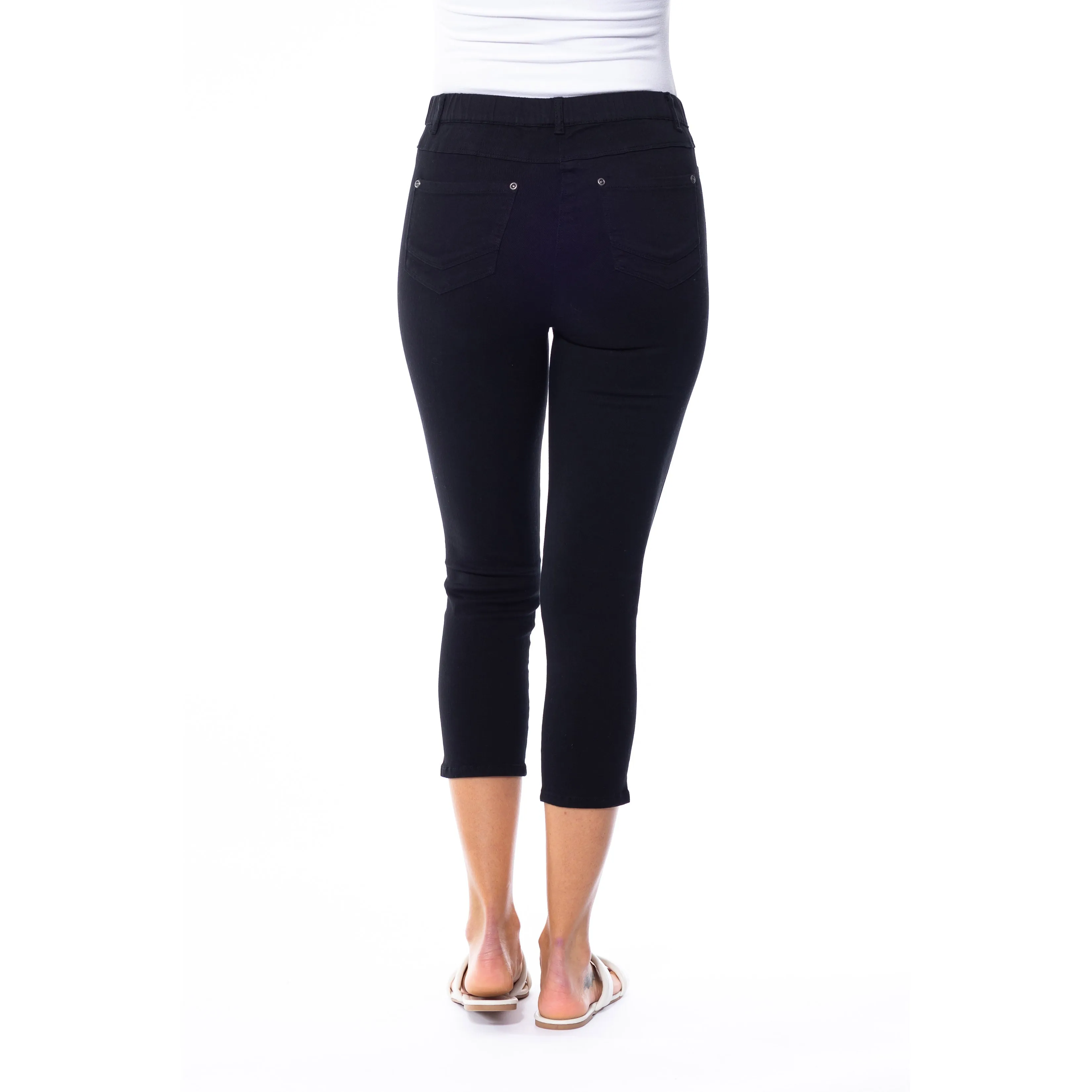 Capri Jeggings by Café Latte - Black