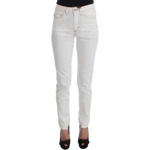 Cavalli Chic White Slim Fit Denim