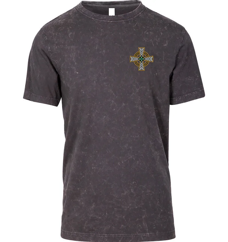 Celtic Cross Stonewash T-Shirt (Black)