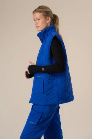 Coast Recycled Quilted Vest Cartel Blue