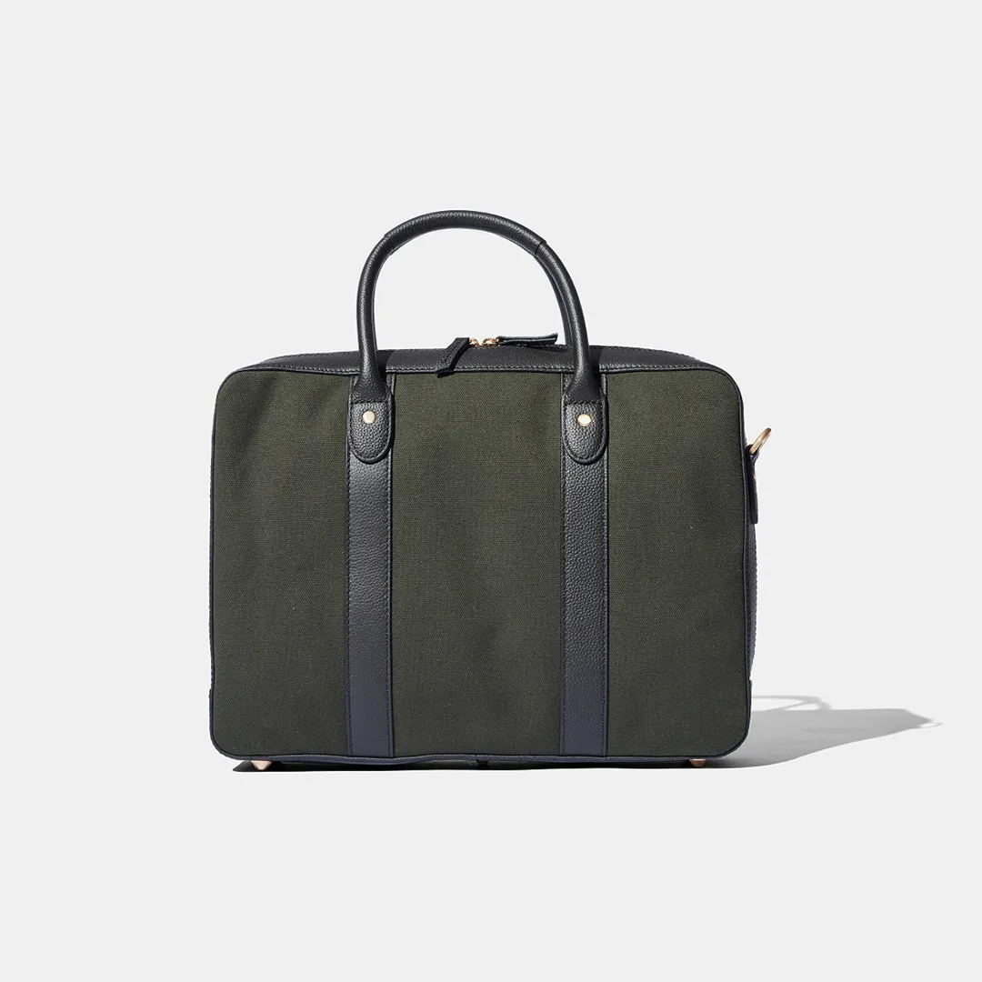 Computer Tote Green Canvas by Baron