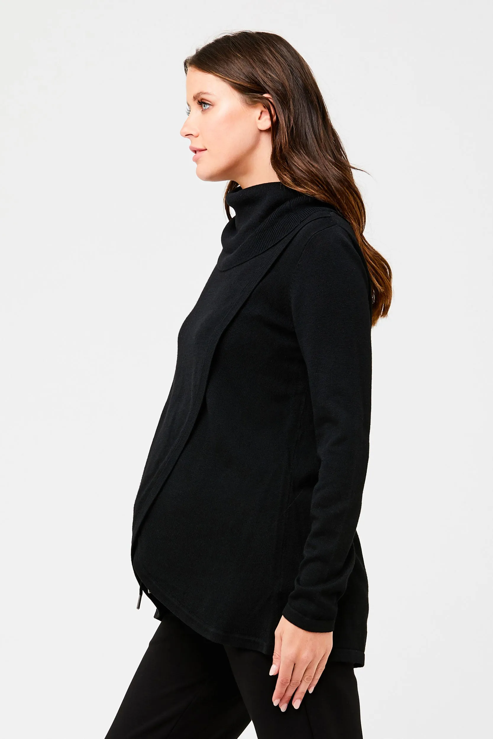 Cowl Neck Maternity Nursing Knit