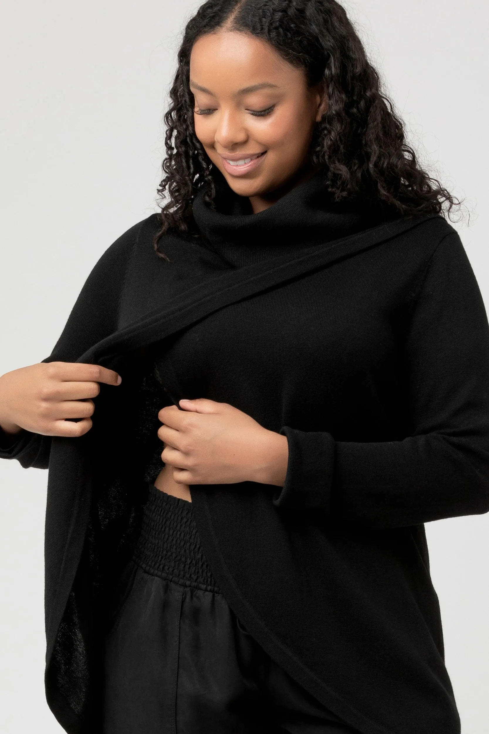 Cowl Neck Maternity Nursing Knit