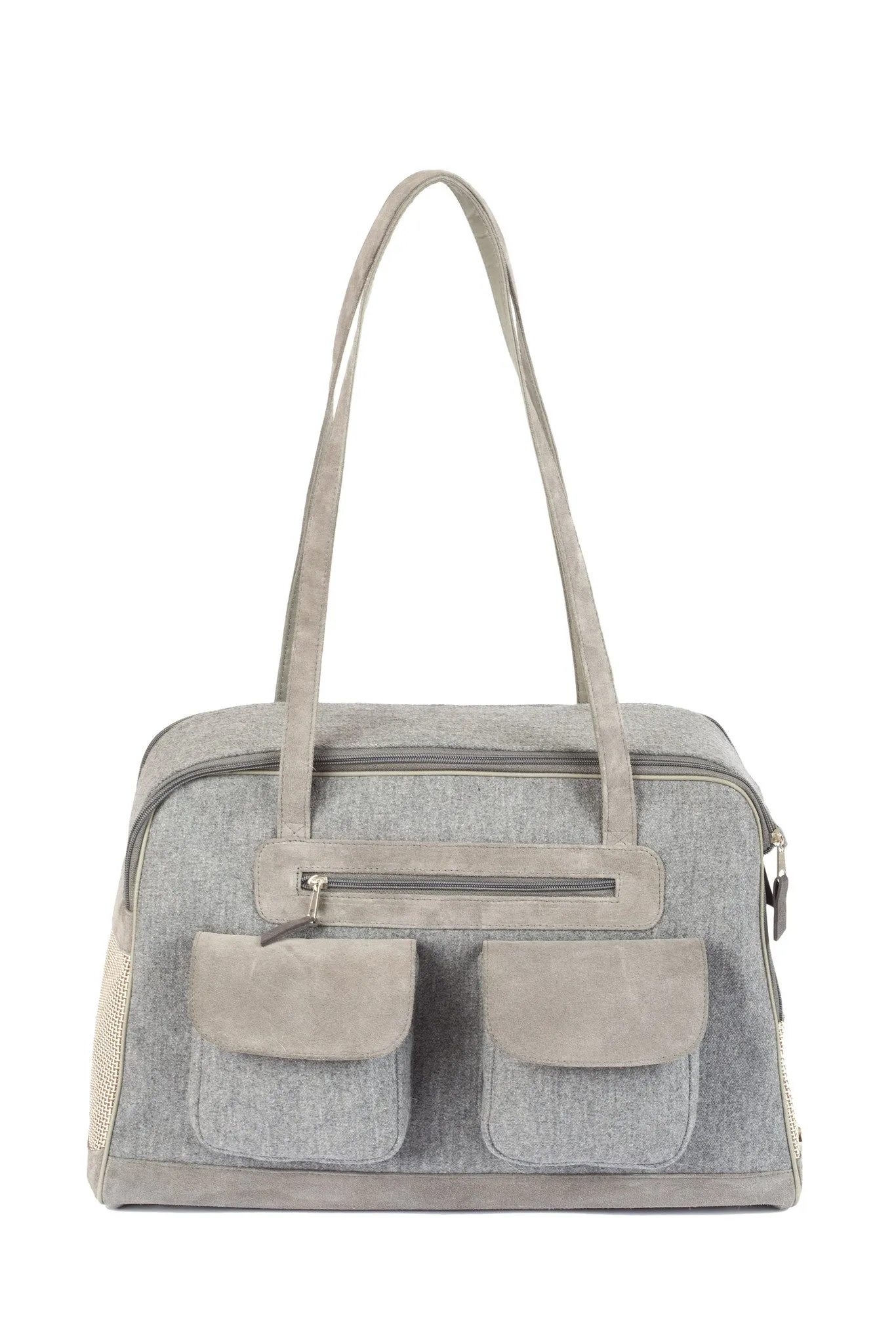 Dog Carrier - Winter - Cashmere/Wool Blend w/ Leather Straps - 4 Color Options