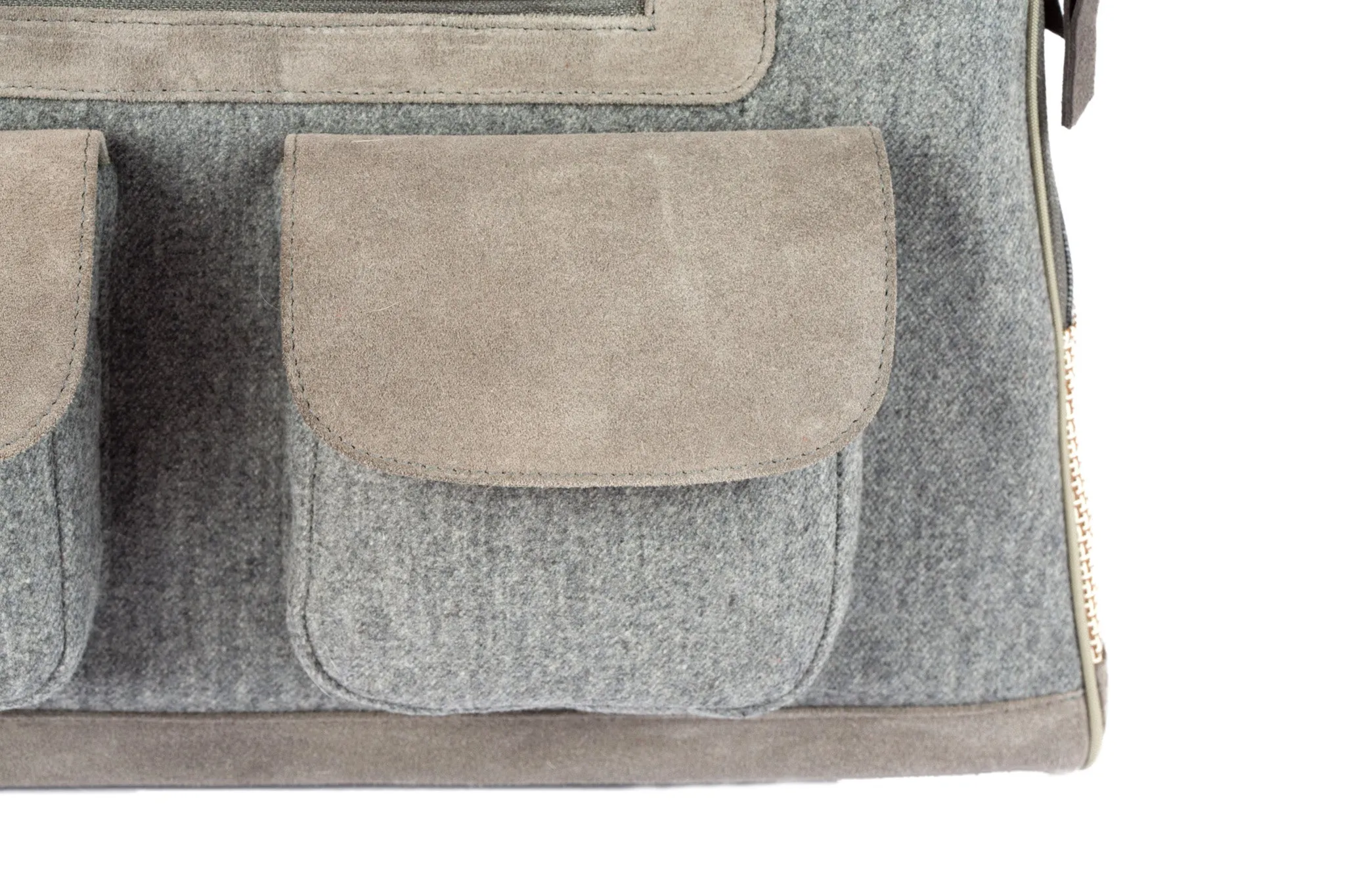 Dog Carrier - Winter - Cashmere/Wool Blend w/ Leather Straps - 4 Color Options