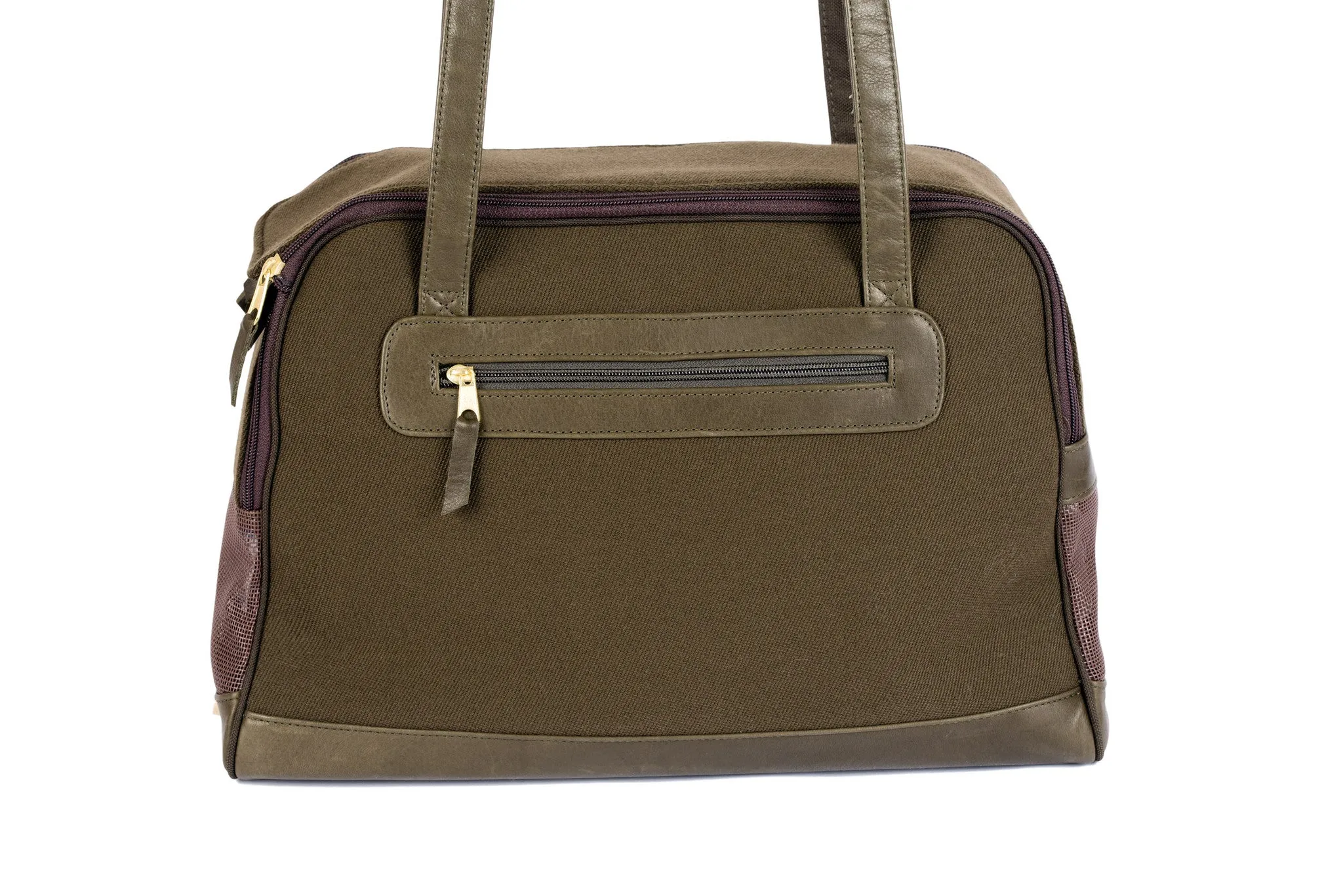 Dog Carrier - Winter - Cashmere/Wool Blend w/ Leather Straps - 4 Color Options