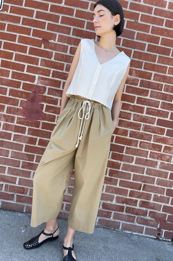 Drawstring Pant in Khaki (Sold Out)