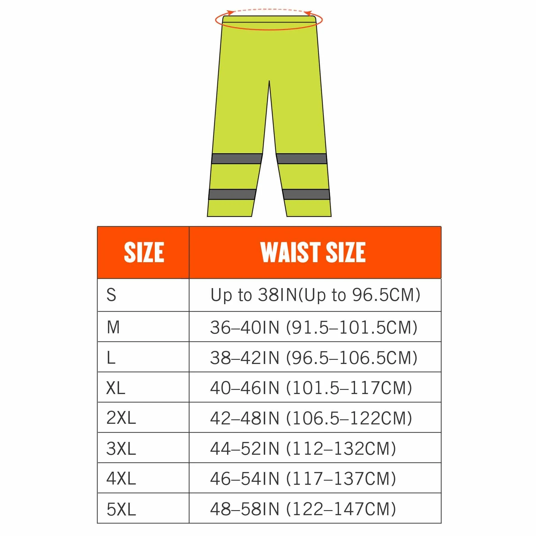 Ergodyne 25342 8916 S Lime Class E Lightweight Hi-Vis Rain Pants