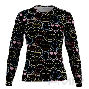 FMR Emoji Print Women's Long Sleeve T-Shirt