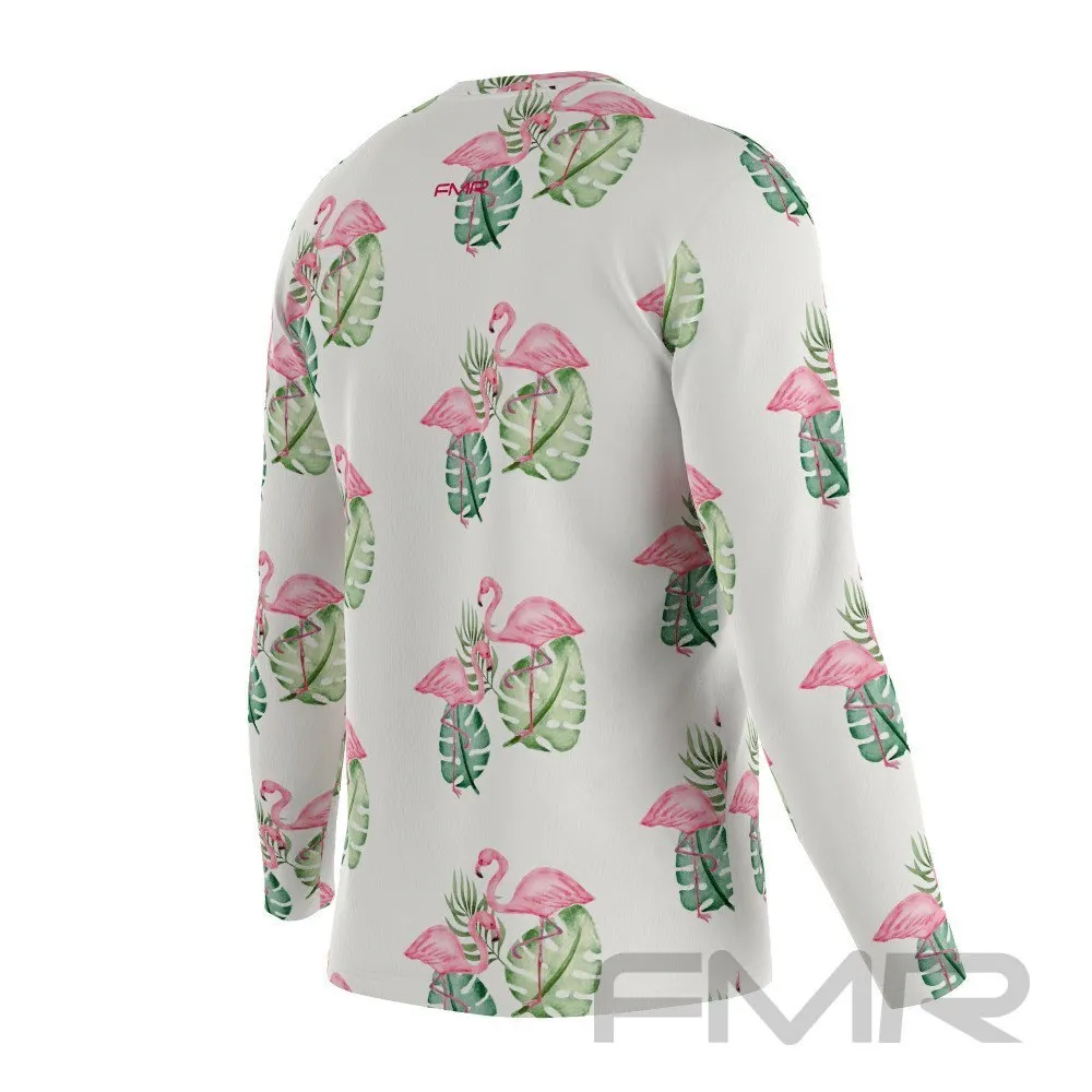 FMR Men's Flamingo Print Long Sleeve Shirt