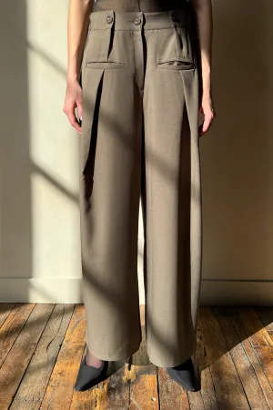 Fold Over Pleated Trousers