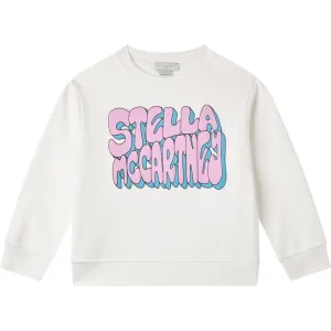 Girls Ivory Print Logo Sweatshirt