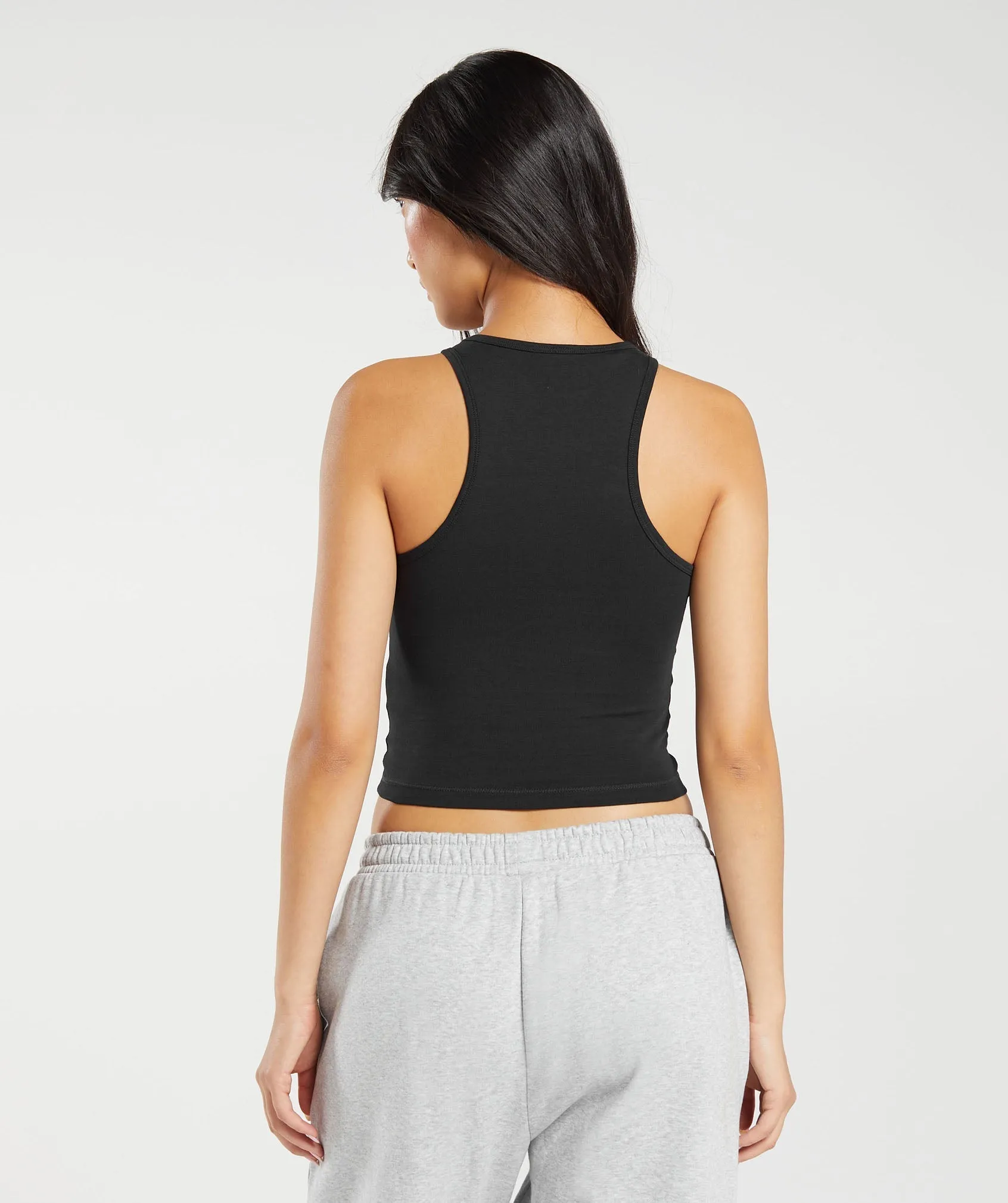 Gymshark Essential Cotton Midi Tank - Black