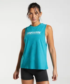 Gymshark Fraction Tank - Comet Blue