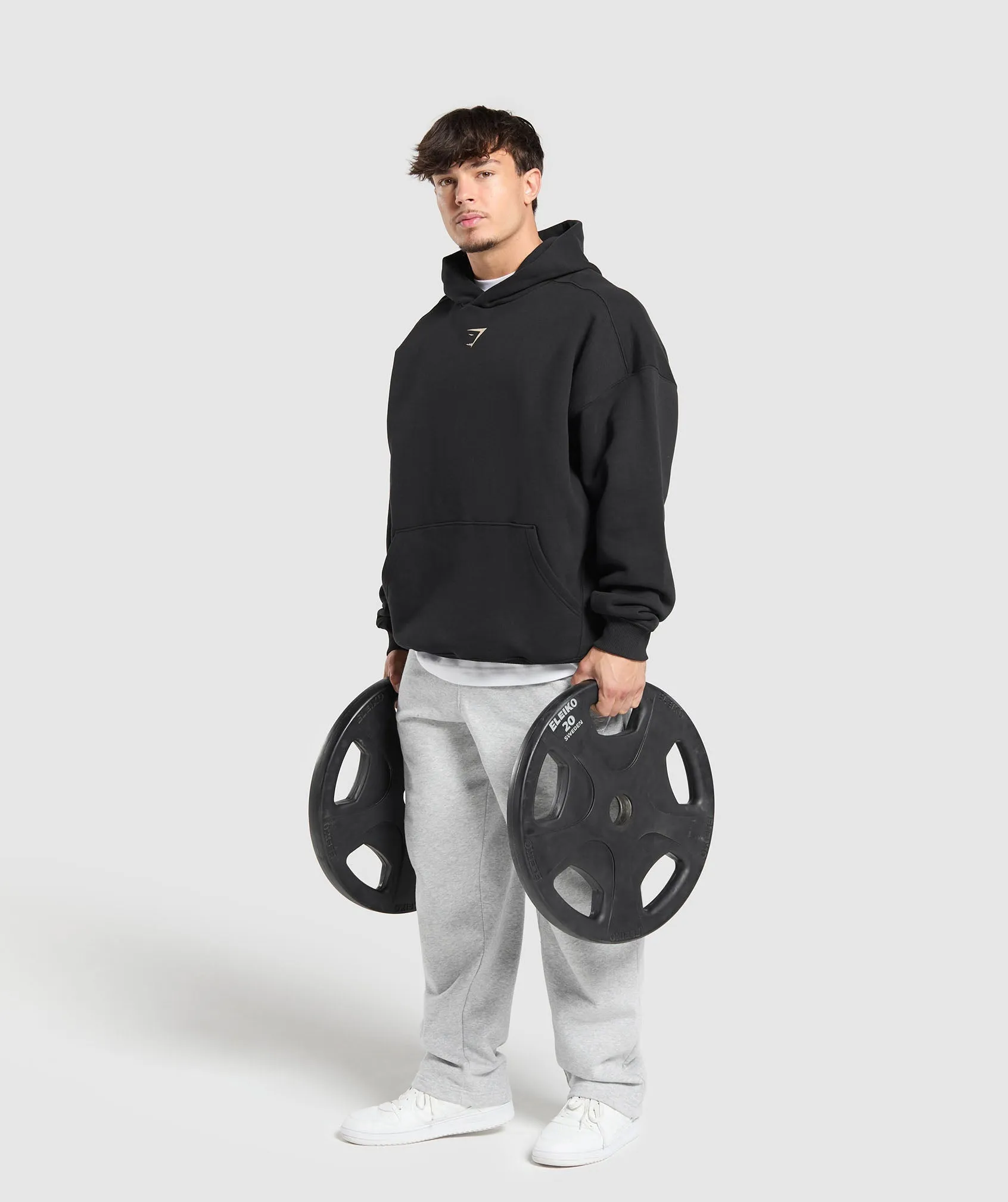 Gymshark Lifting Club Hoodie - Black/Pebble Grey