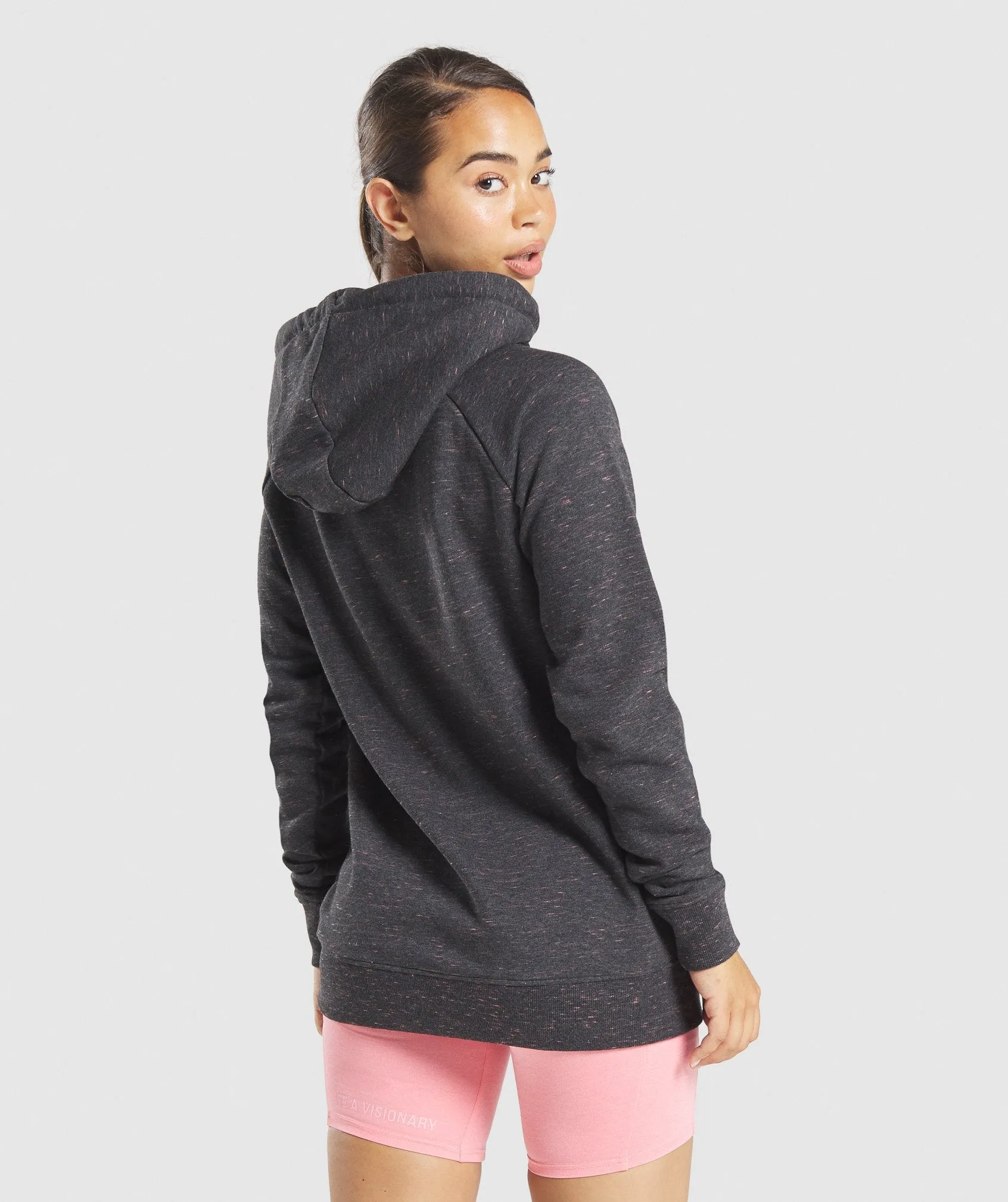 Gymshark Sol Lift Oversized Hoodie - Black Marl