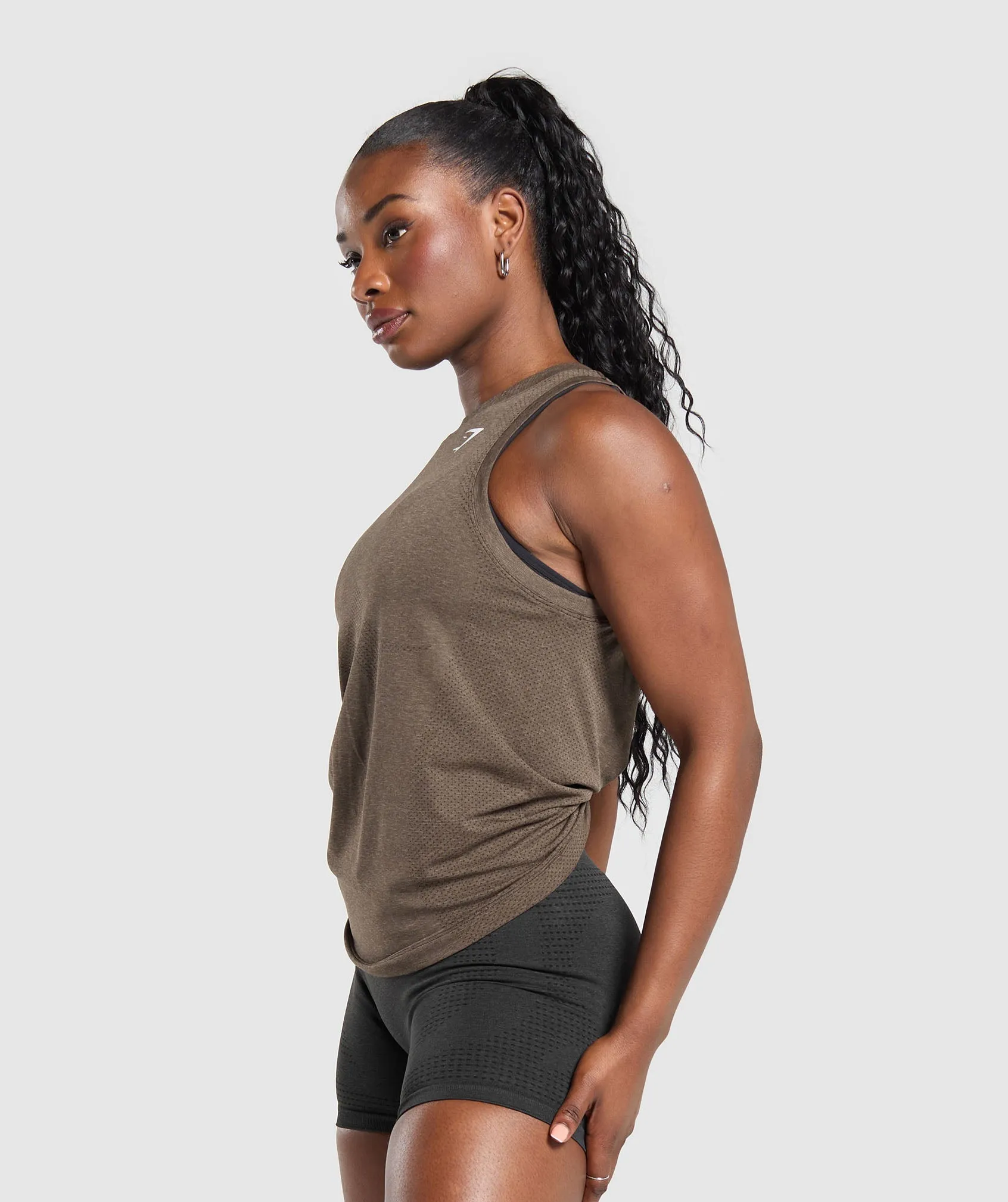 Gymshark Vital Seamless 2.0 Light Tank - Penny Brown Marl