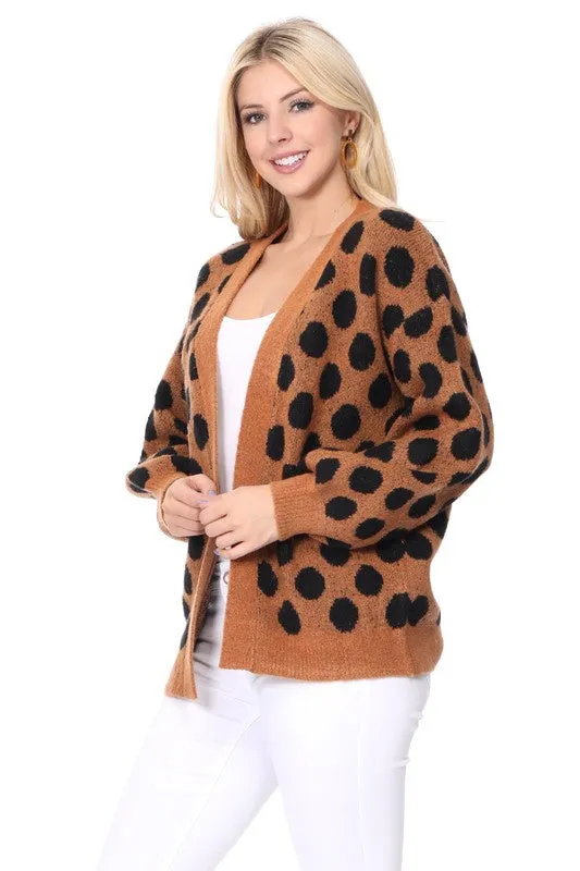 Jacki Polka Dot  Sweater Cardigan