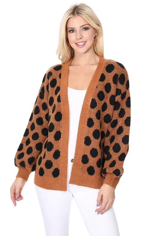 Jacki Polka Dot  Sweater Cardigan