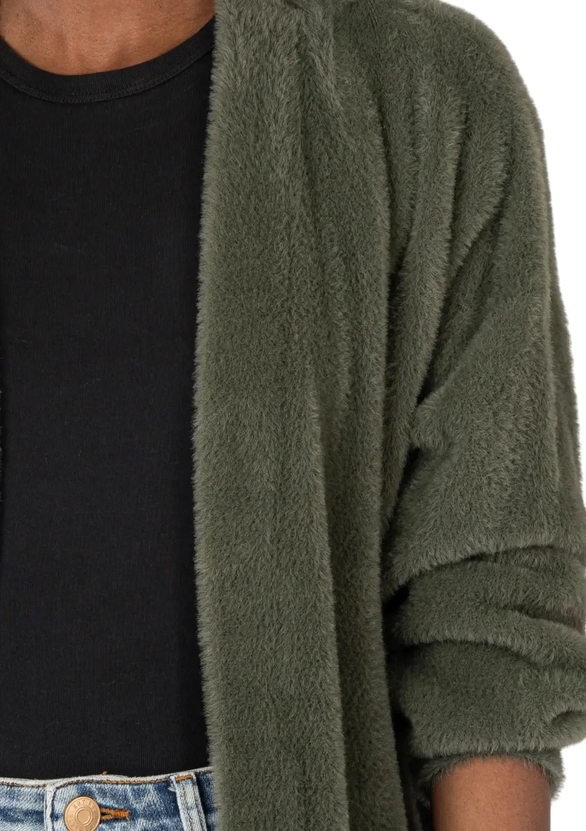 Jana Long Sleeve Cardigan - Olive