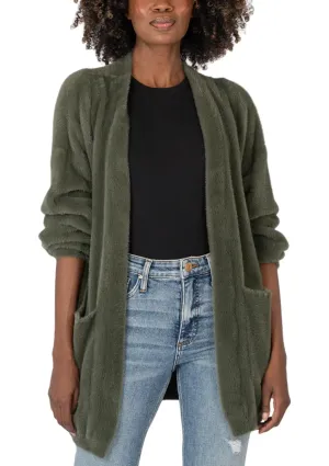 Jana Long Sleeve Cardigan - Olive