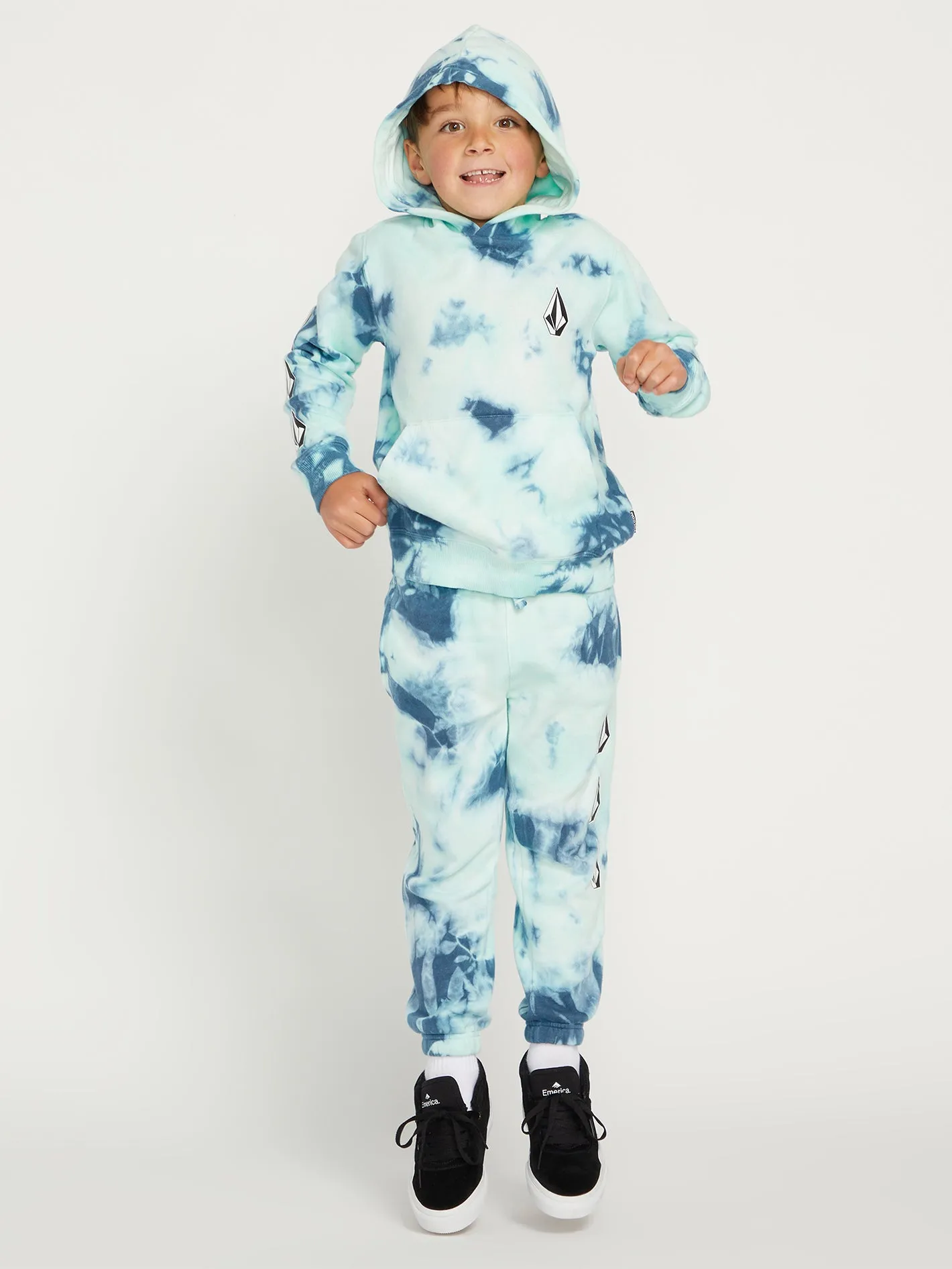 Little Boys Iconic Stone Plus Fleece Pants - Temple Teal