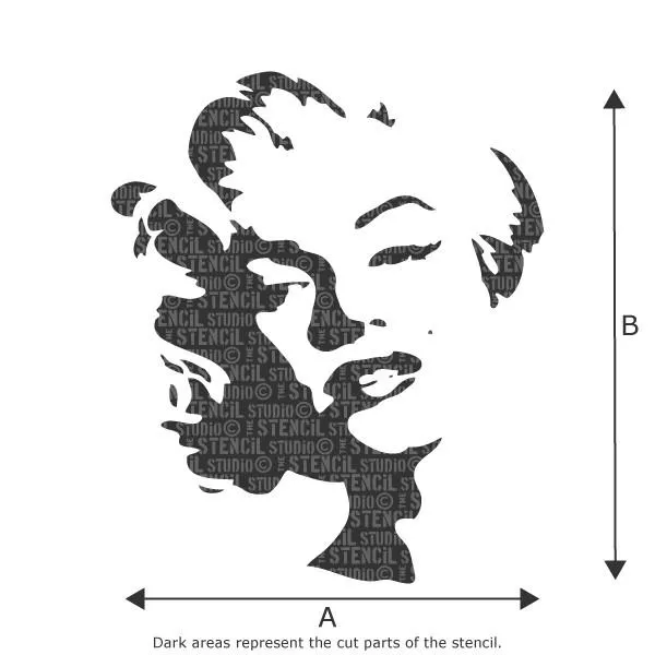 Marilyn Monroe Wall Stencil