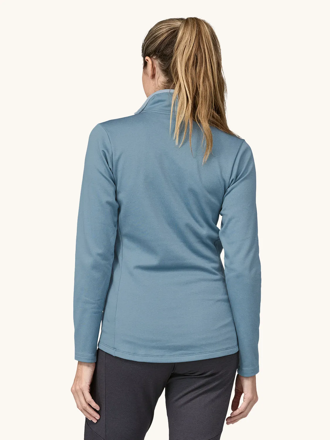 Patagonia Women's R1 Daily Zip Neck - Light Plume Grey