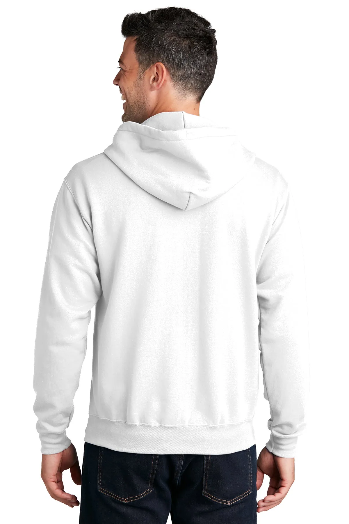 Port & Company Core Fleece Customized Zip Hoodies, White