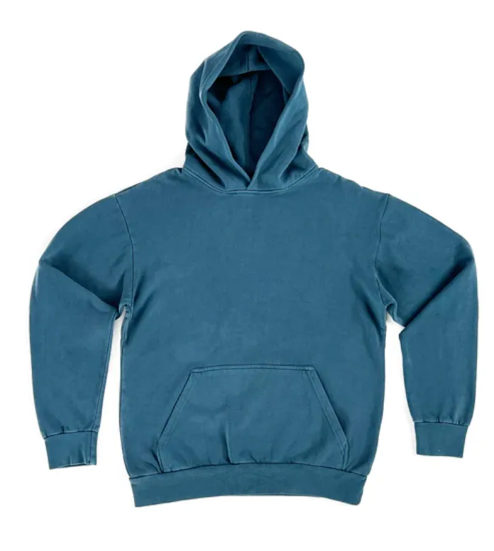 Premium Heavyweight Streetwear Hoodie - Pebble Blue