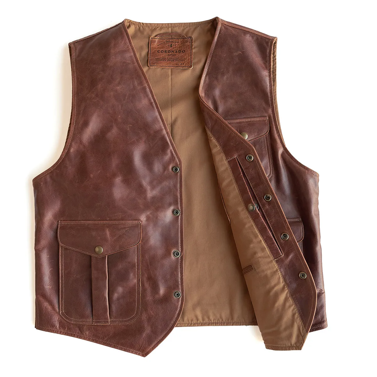 Preston Antiqued Whiskey Vest No.62