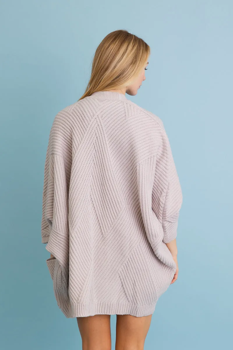 Ribbed Open-Front Knit Cardigan - Easy Layering 🧥