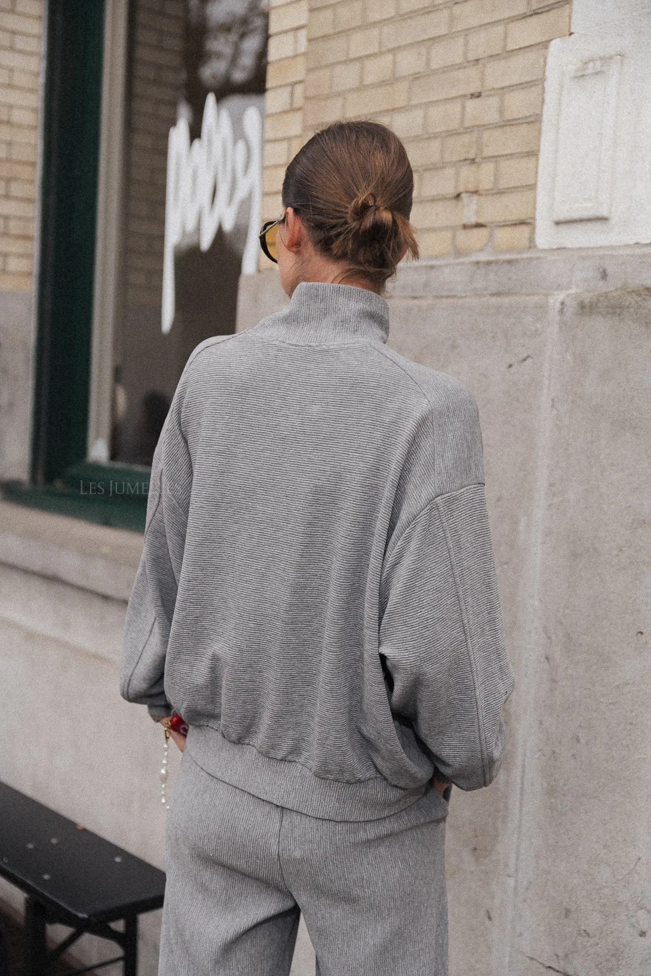 Romy roll neck sweater grey