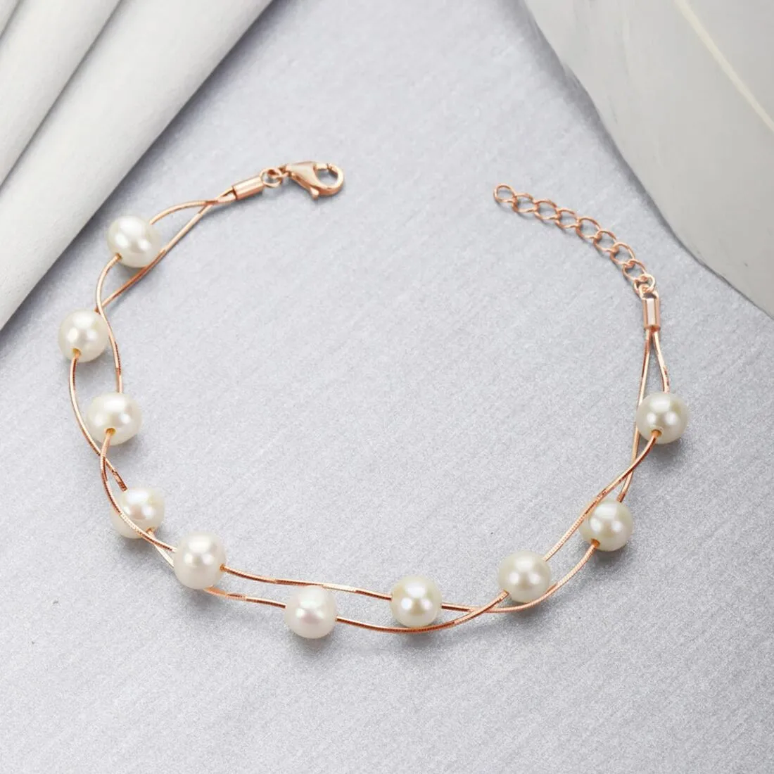 Rose Gold Fresh Off the Sea 925 Silver Bracelet