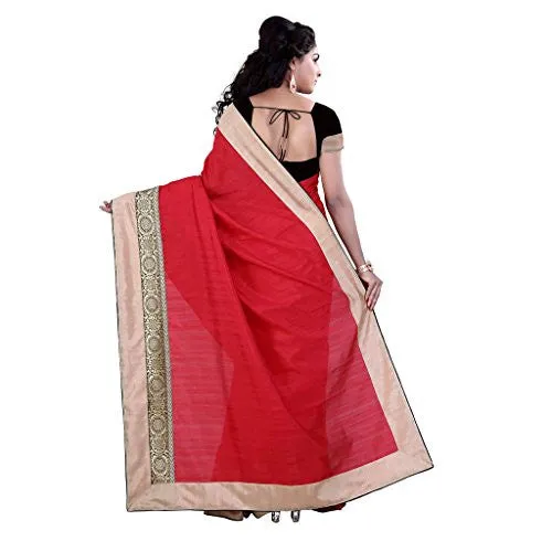 Sarvagny Clothing Red Banarasi Silk Fashion Saree