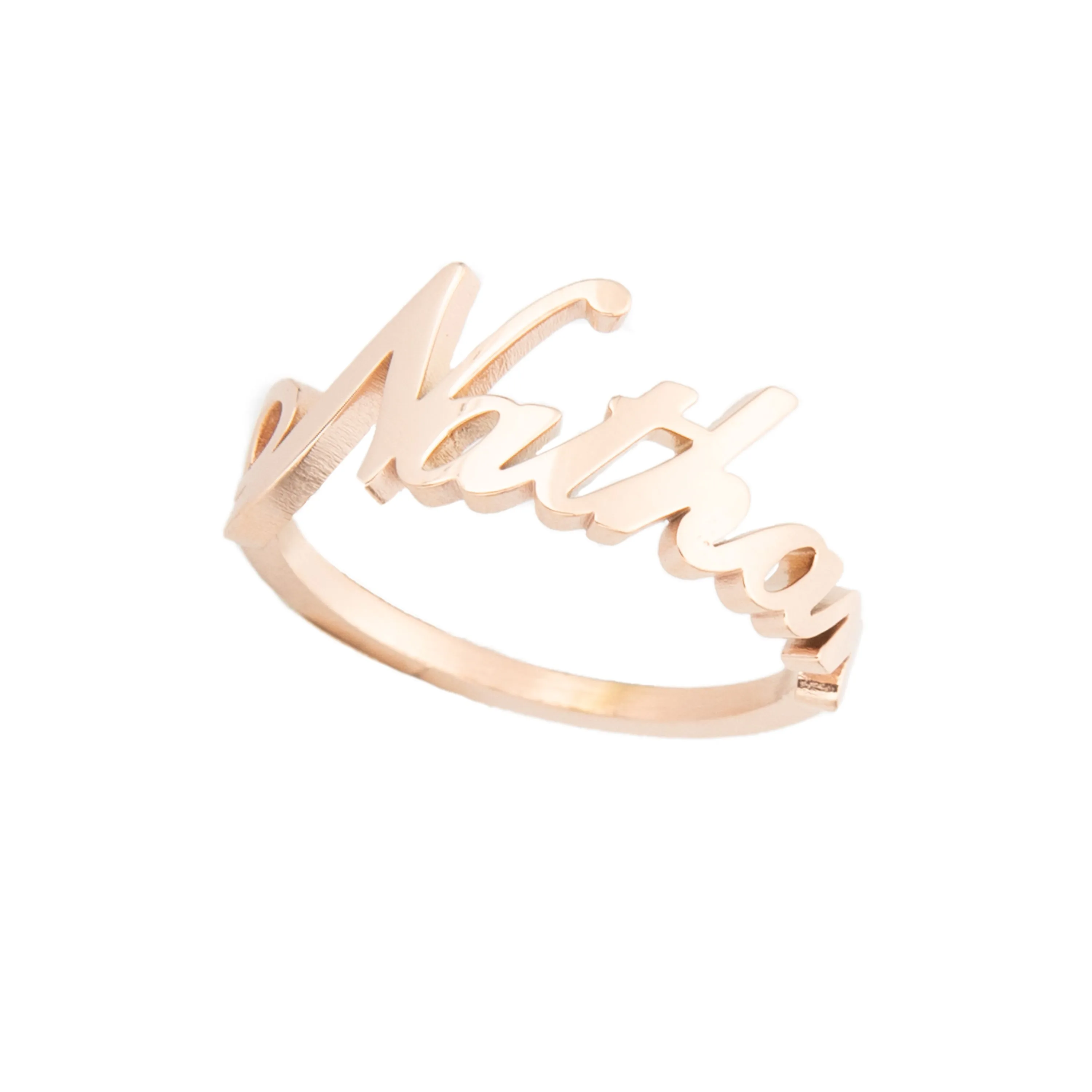 Script Font Name Ring