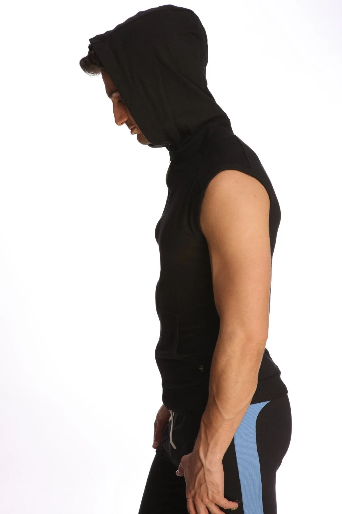 Sleeveless Yoga Hoodie (Black)