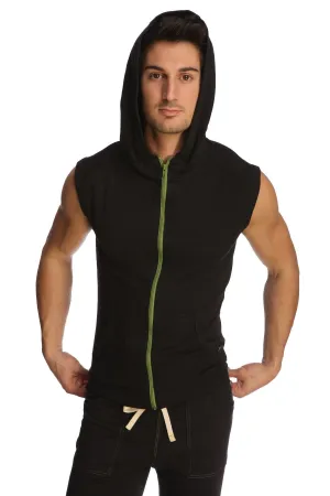 Sleeveless Yoga Hoodie (Black)