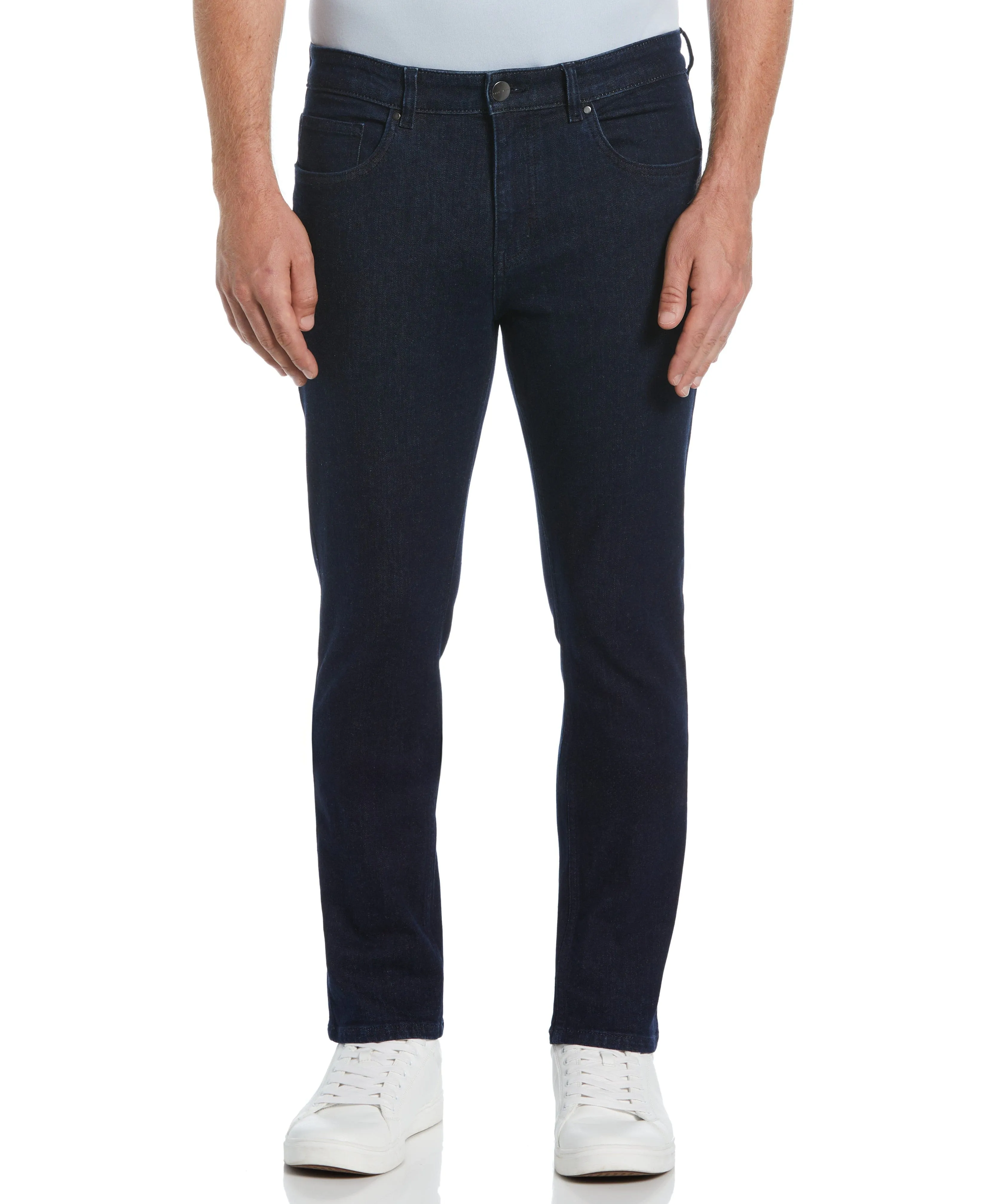 Slim Fit Indigo Rinse 5-Pocket Stretch Denim Jeans