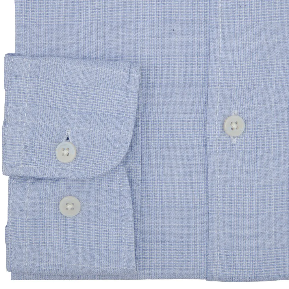 Slim Fit Sky Blue Cotton Button Down Shirt