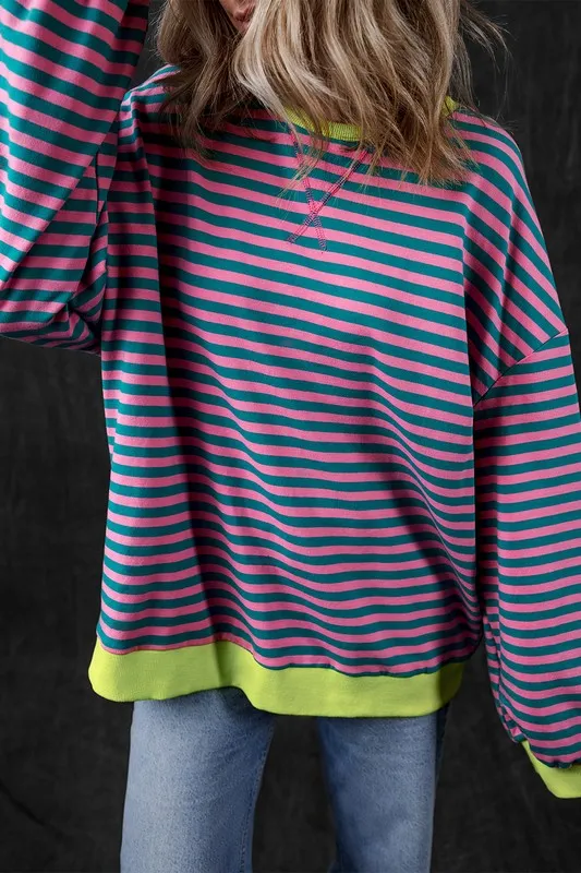 Stripe Oversized Sweatshirt