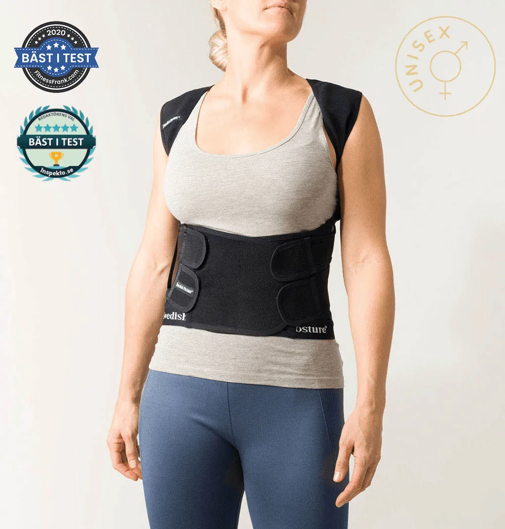 Swedish Posture Unisex Posture Position Vest Posture Corrector Black