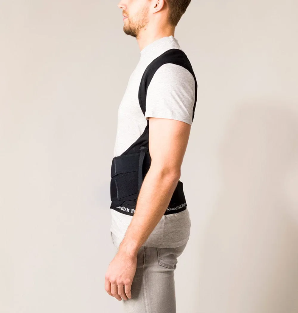 Swedish Posture Unisex Posture Position Vest Posture Corrector Black